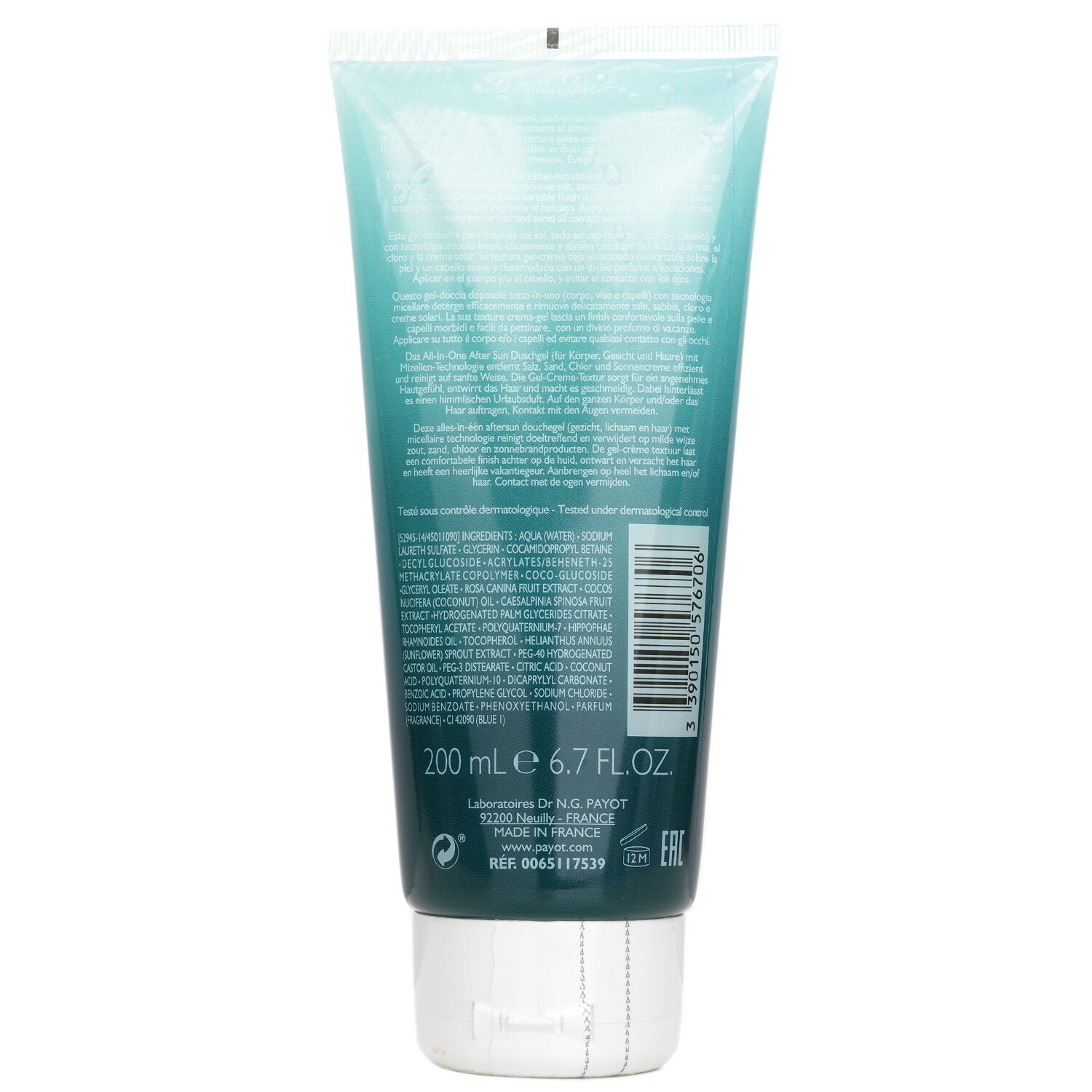 Sunny Merveilleuse Gelee De Douche The After-Sun Micellar Cleaning Gel (For Face, Body & Hair) by Payot - Image 3
