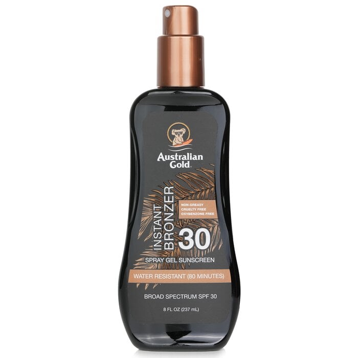 رذاذ جل واقي الشمس SPF 30 مع برونزر فوري من Australian Gold - صورة 1