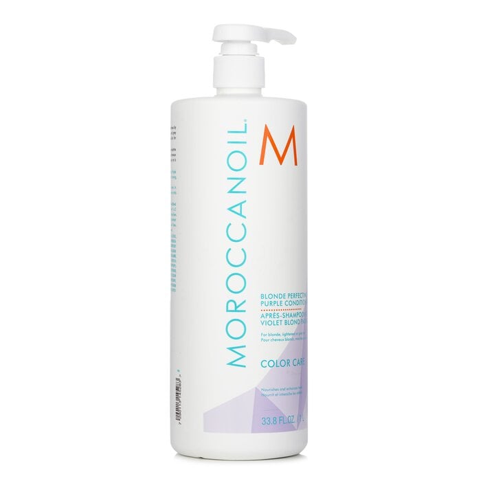 Blonde Perfecting Purple Conditioner (For Blonde, Lightened Or Grey Hair) 1000ml/33.8oz by Moroccanoil - Image 2