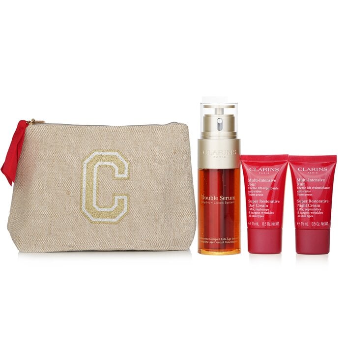 طقوس السيرم المزدوج ومجموعة متعددة المكثفة 3pcs+1bag من Clarins - صورة 2