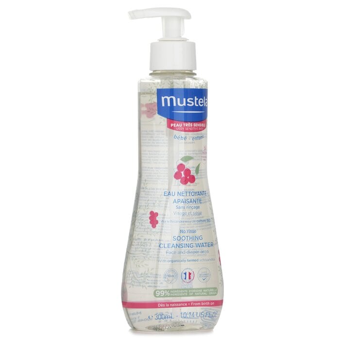 No Rinse Soothing Cleansing Water (Face & Diaper Area) - For Very Sensitive Skin 300ml/10.14oz by Mustela - Image 2