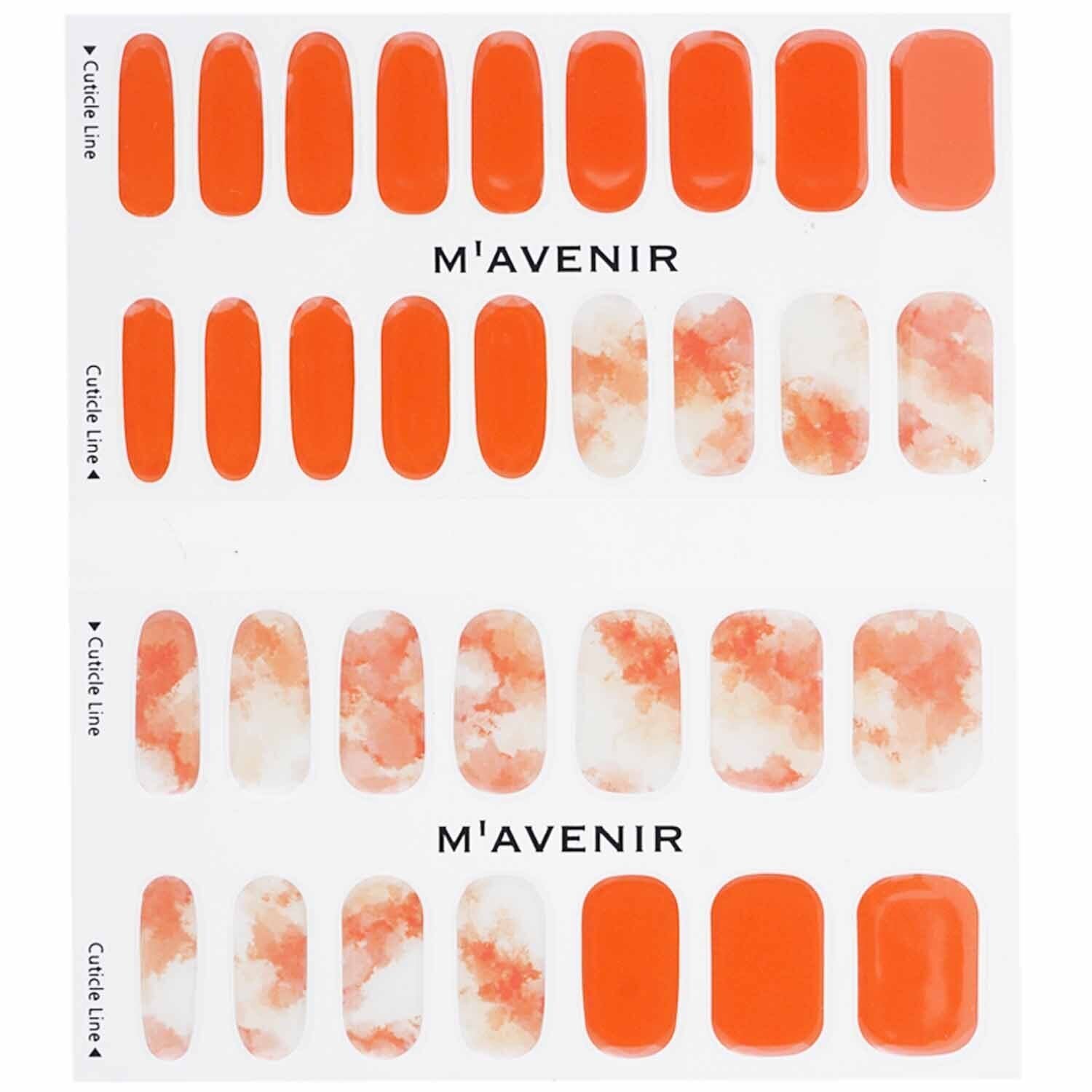 Nail Sticker (Orange) - # Marmalade Marble Nail by Mavenir - Image 2