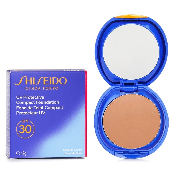 أساس مضغوط واقي من الأشعة فوق البنفسجية SPF 30 (حافظة + عبوة قابلة للتعبئة) - # SP40 Medium Ochre من Shiseido - صورة 2