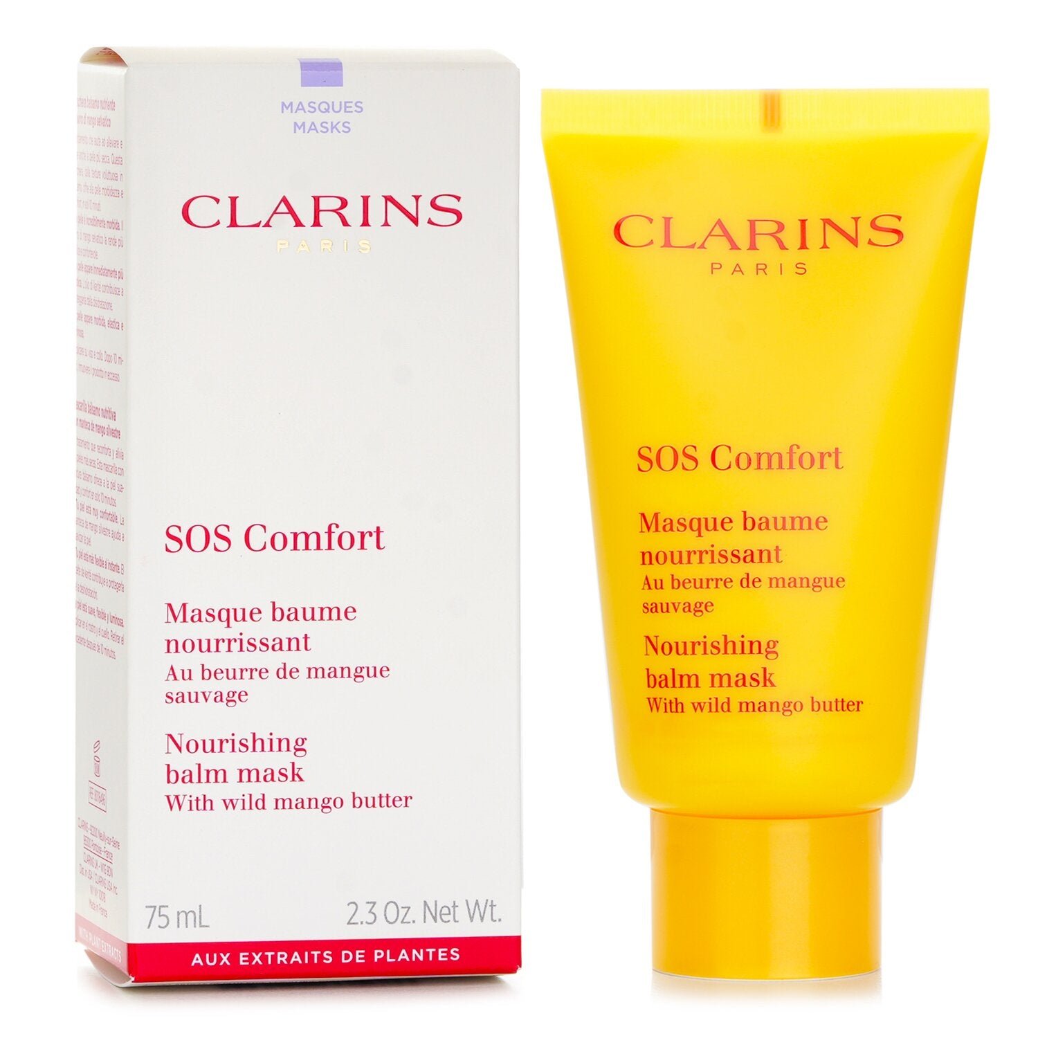SOS Comfort Nourishing Balm Mask with Wild Mango Butter - For Dry Skin(Random Packaging) by Clarins - Image 2