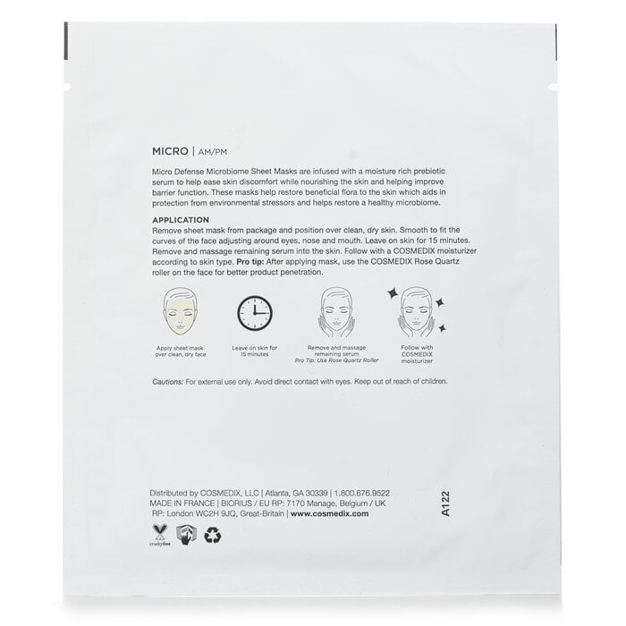 قناع ورقي للدفاع عن الميكروبيوم 5sheets من CosMedix - صورة 3