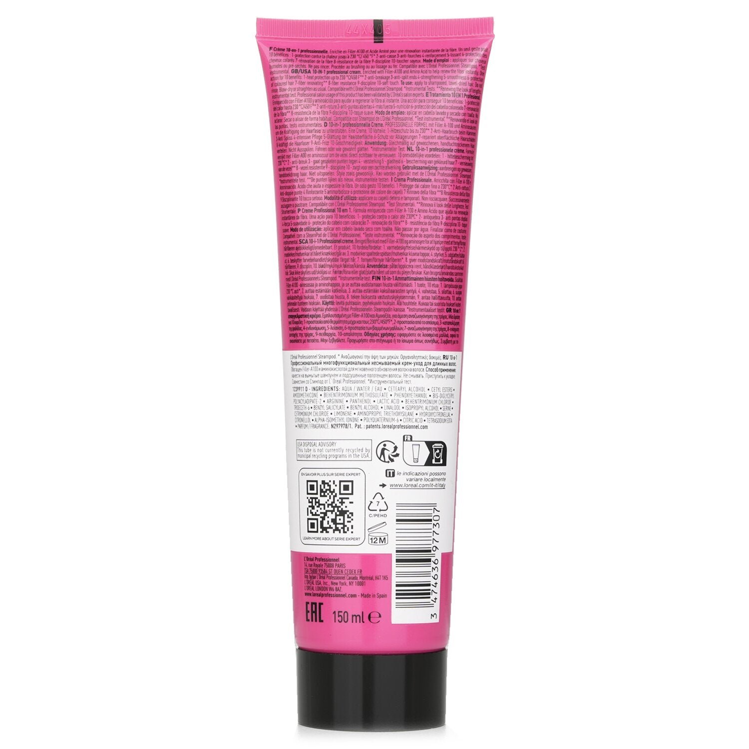 Professionnel Serie Expert - Pro Longer Filler-A100 + Amino Acid 10-In-1 Professional Cream (For Long Hair by L'Oreal - Image 3