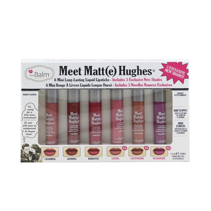 Meet Matt(e) Hughes 6 Mini Long Lasting Liquid Lipsticks Kit - Vol. 3 6x1.2ml/0.04oz by TheBalm - Image 1