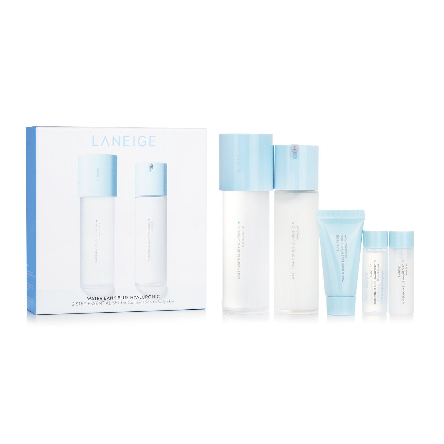 مجموعة Water Bank Blue Hyaluronic الأساسية بخطوتين (للبشرة المختلطة إلى الدهنية) من Laneige - صورة 2