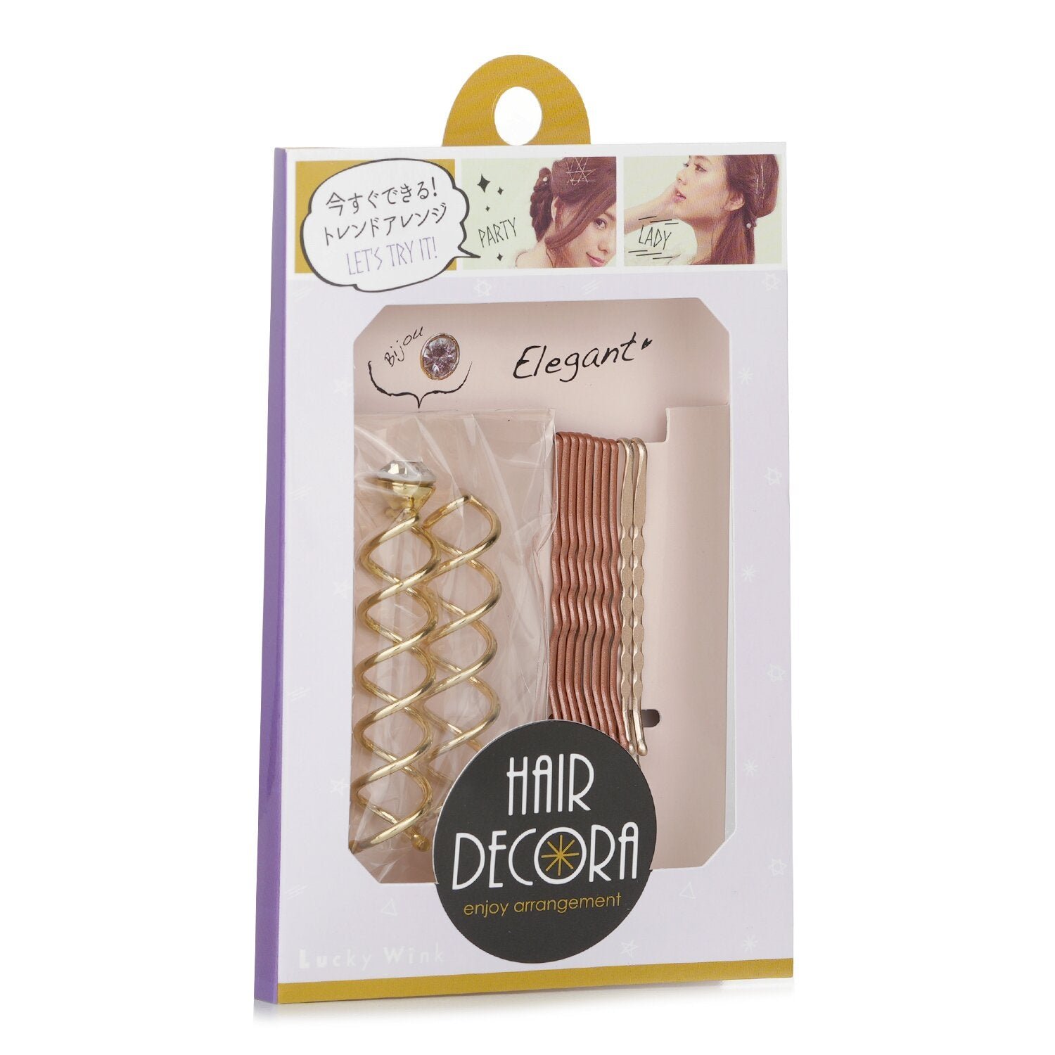 Cute Hairpin Set (Pink And Gold Combination) من Lucky Trendy - صورة 2