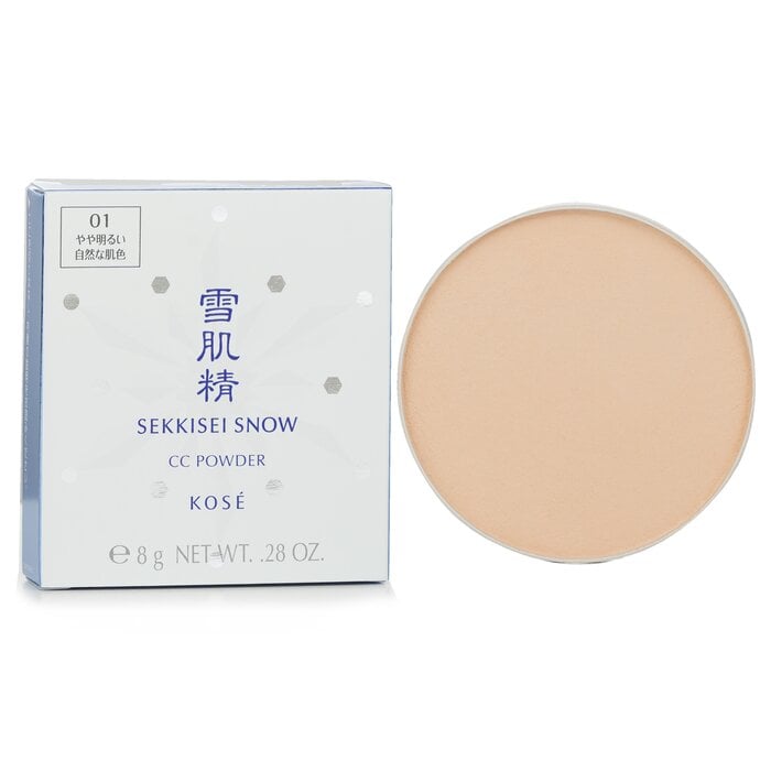 علبة بودرة Sekkisei Snow CC مع إسفنجة SPF 14 # 01 8g/0.28oz من Kose - صورة 2