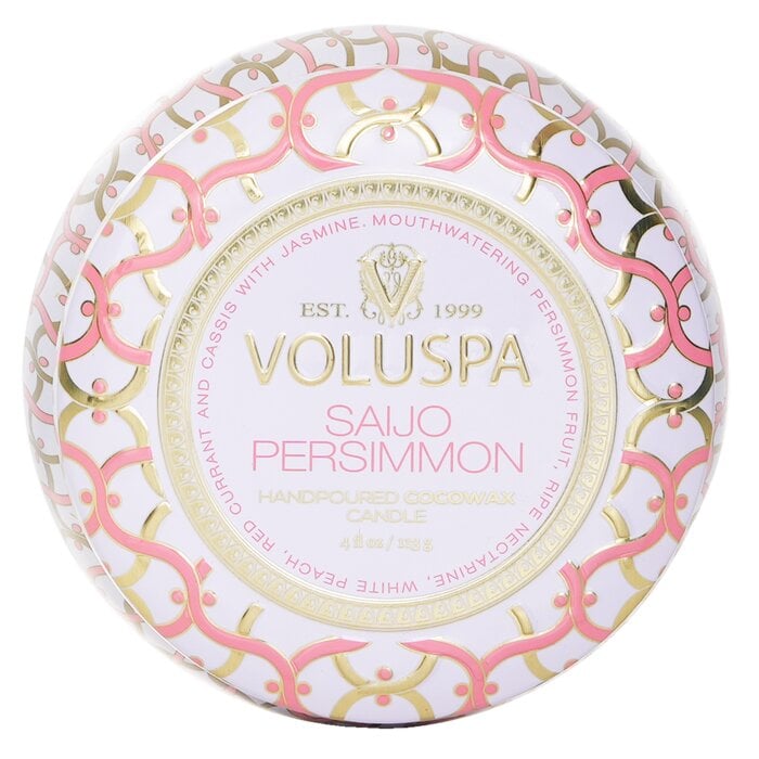 Mini Tin Candle - Saijo Persimmon 113g/4oz by Voluspa - Image 1