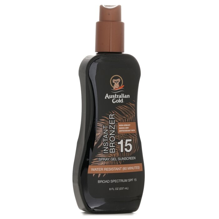 واقي شمسي جل سبراي واسع الطيف SPF 15 مع سمرة فوري 237ml/8oz من الذهب الاسترالي - صورة 2