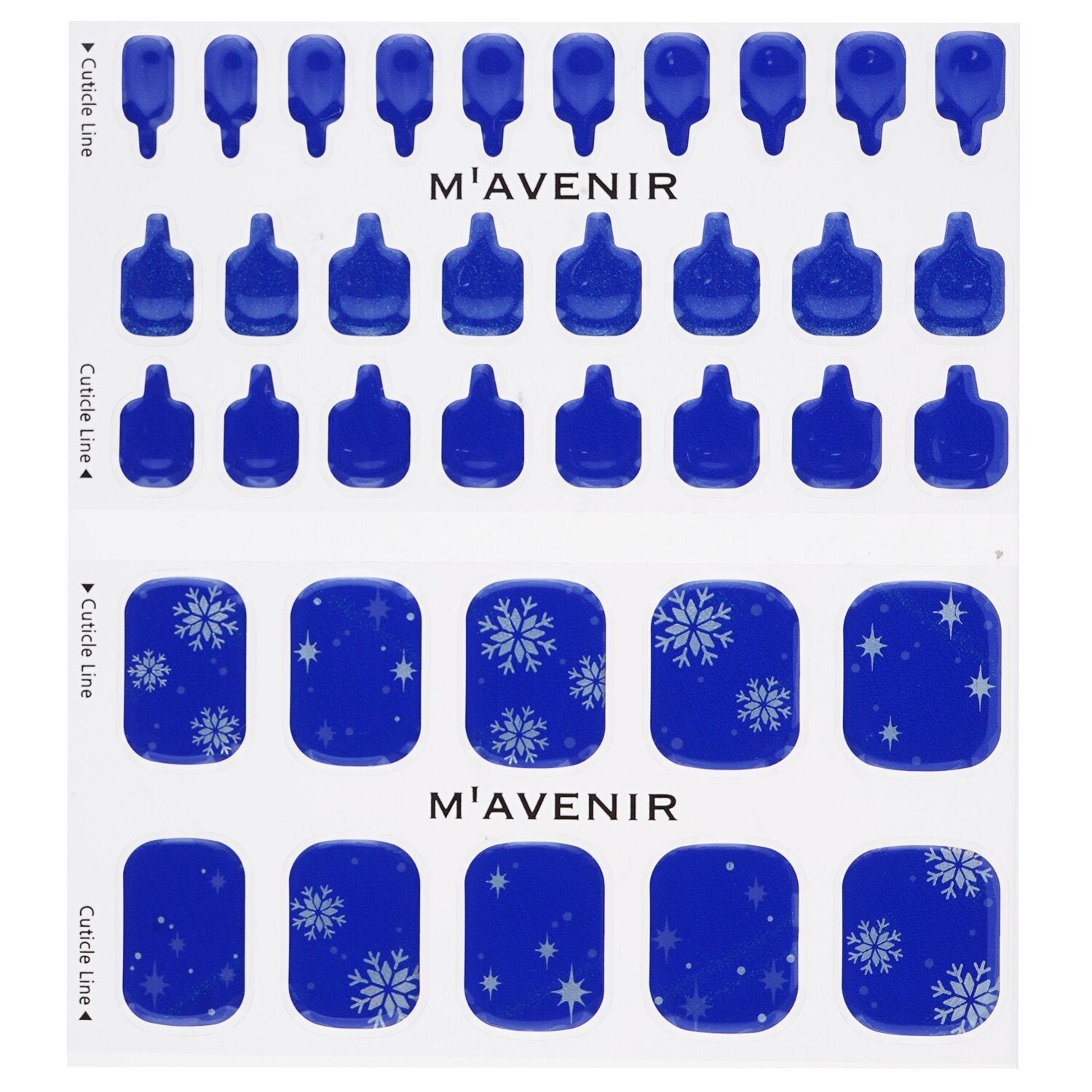 Nail Sticker (Blue) - # Romantic Snow Night Pedi by Mavenir - Image 2