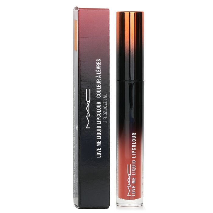 لون شفاه سائل Love Me - # 485 Bragging Rights! (وردي أصفر دافئ) 3.1ml/0.1oz من MAC - صورة 2
