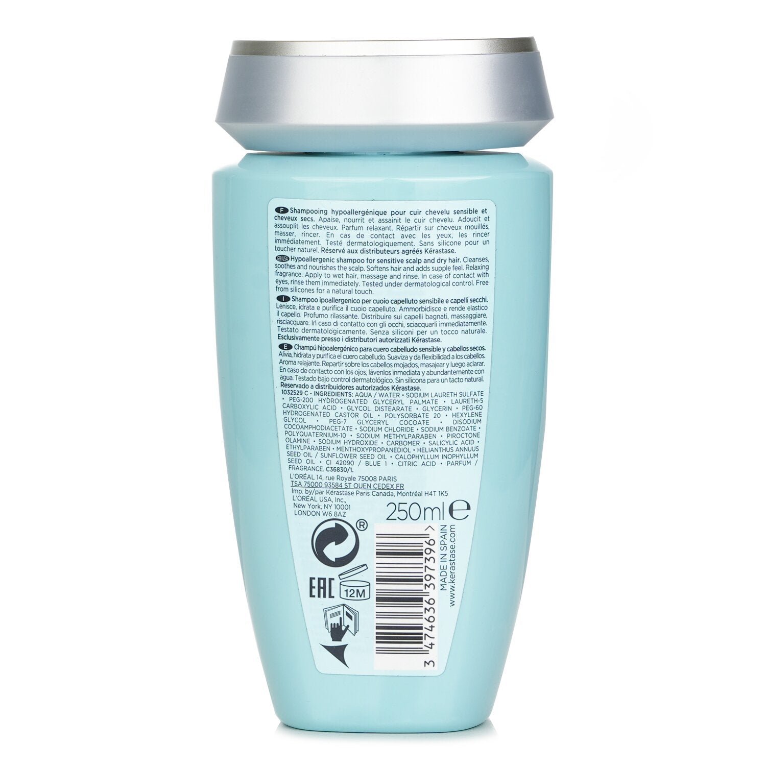 Specifique Bain Riche Dermo-Calm Cleansing Soothing Shampoo (Sensitive Scalp, Dry Hair) by Kerastase - Image 2