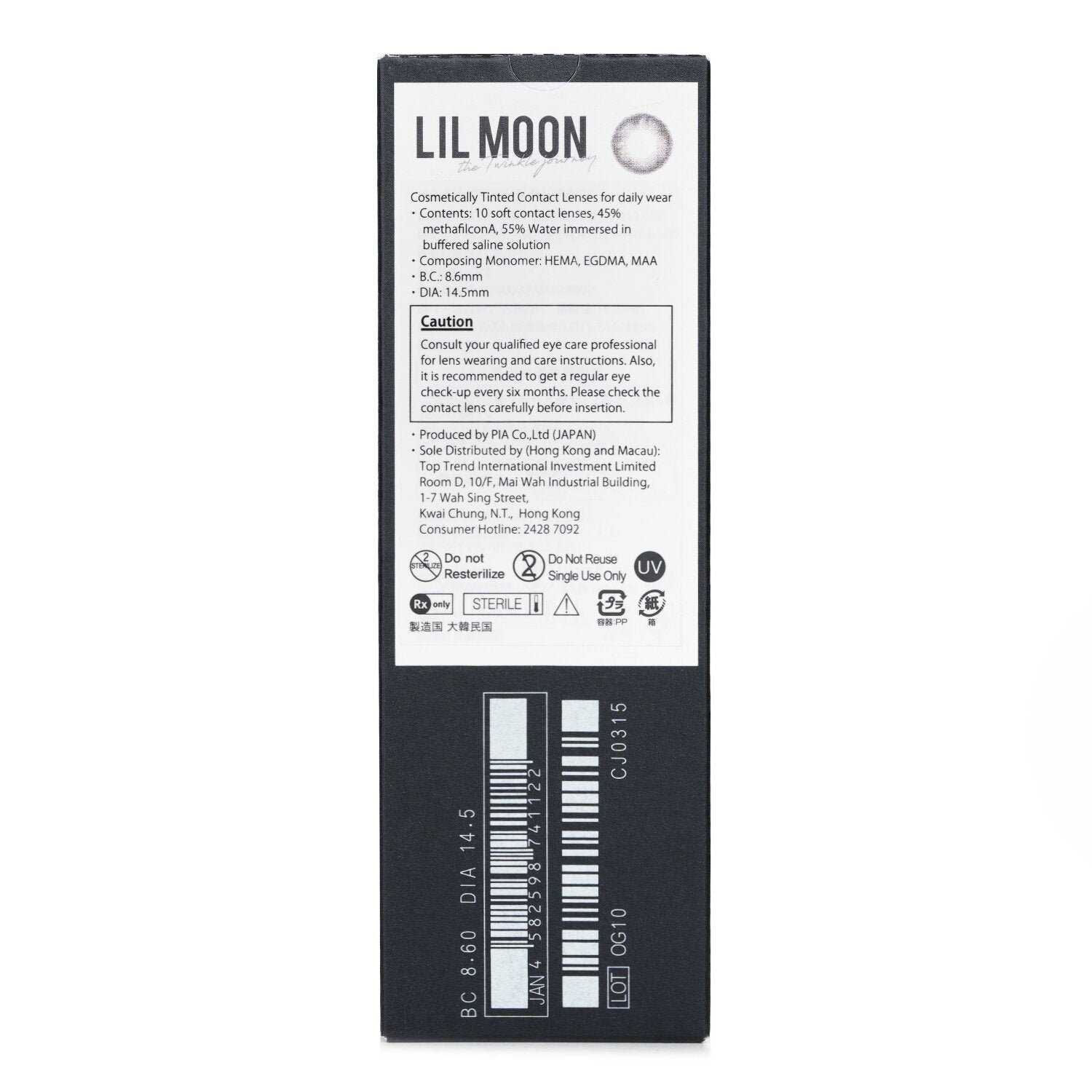 Lilmoon Rusty Gray 1 Day Color Contact Lenses - - 4.00 by Pia - Image 3