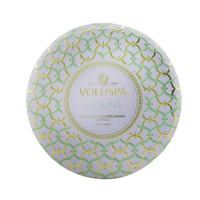 3 Wick Decorative Tin Candle - Laguna 340g/12oz by Voluspa - Image 2