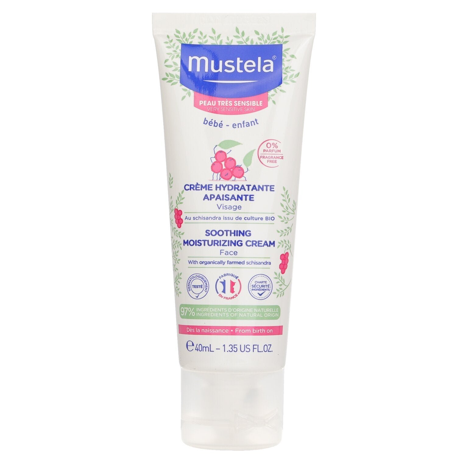 Soothing Moisturizing Cream For Face - For Very Sensitive Skin by Mustela - Image 1