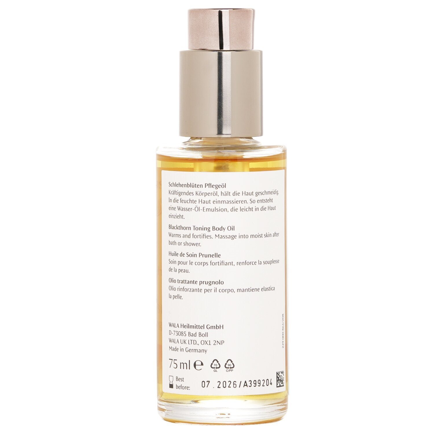 Blackthorn Toning Body Oil - Warms & Fortifies by Dr. Hauschka - Image 3