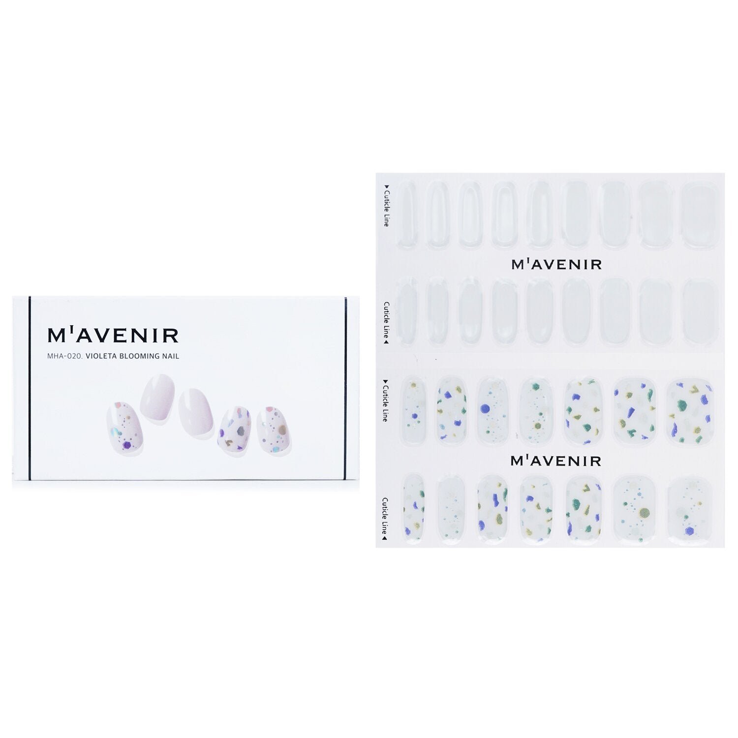 Nail Sticker (White) - # Violeta Blooming Nail by Mavenir - Image 1
