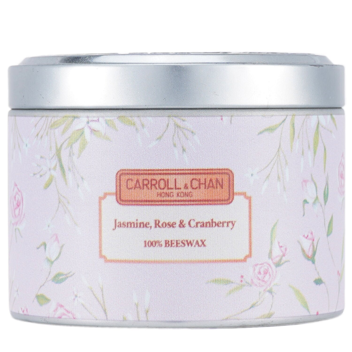 100% Beeswax Tin Candle - Jasmine Rose Cranberry by Carroll & Chan - Image 1