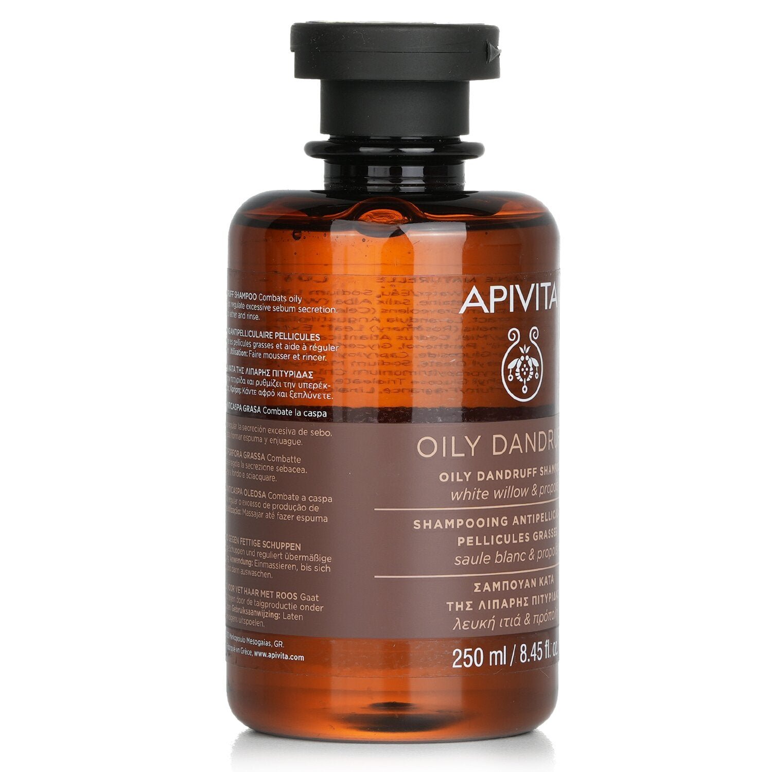Oily Dandruff Shampoo with White Willow & Propolis (For Oily Scalp) by Apivita - Image 2