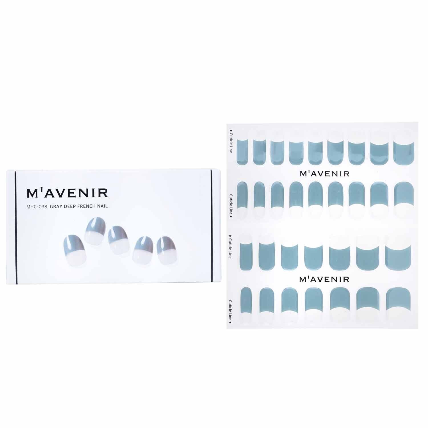 Nail Sticker (Blue) - # Gray Deep French Nail by Mavenir - Image 1