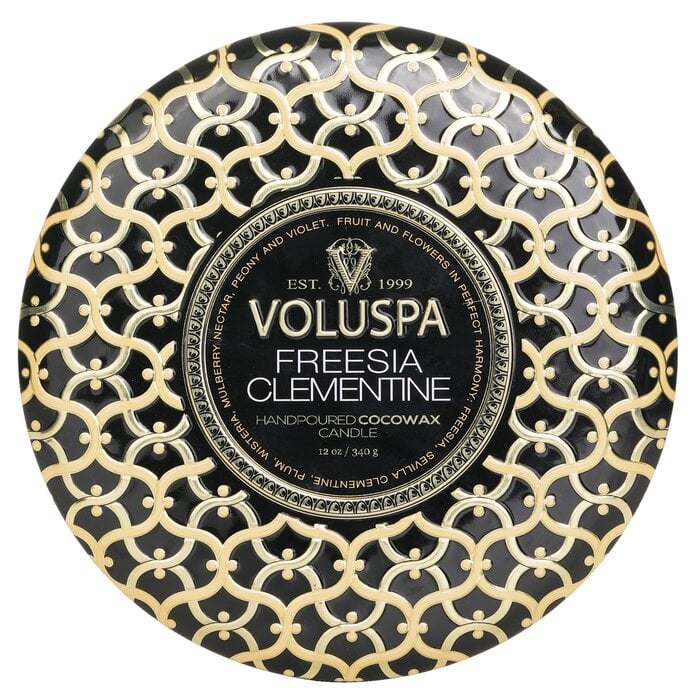3 Wick Decorative Tin Candle - Freesia Clementine 340g/12oz by Voluspa - Image 1