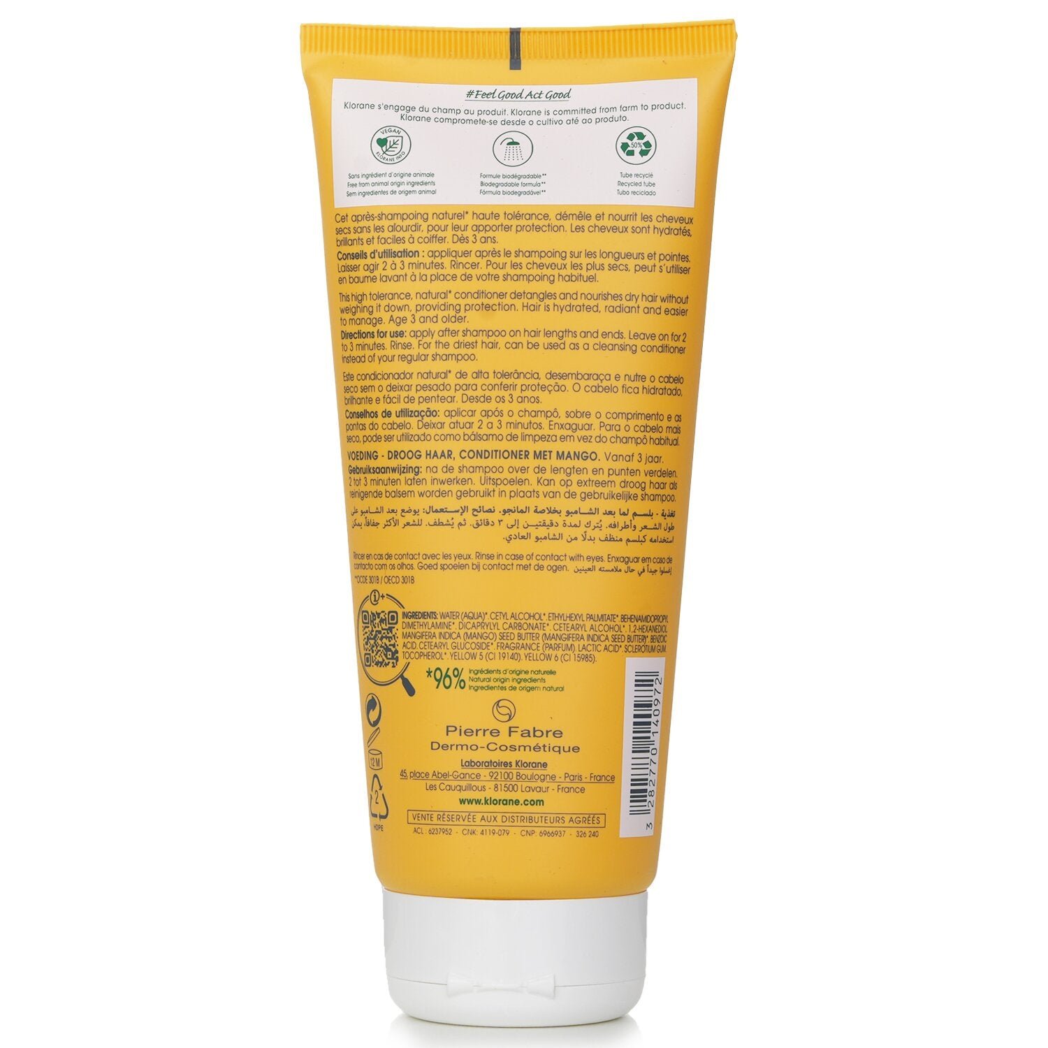 Conditioner With Mango (Nourishing Dry Hair) من Klorane - صورة 3