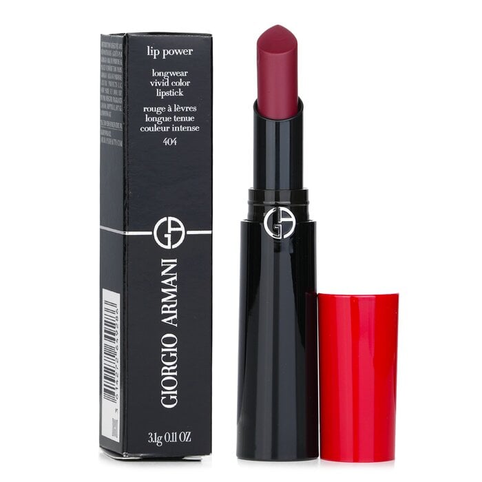 Lip Power Longwear Vivid Color Lipstick - # 404 Tempting 3.1g/0.11oz by Giorgio Armani - Image 2