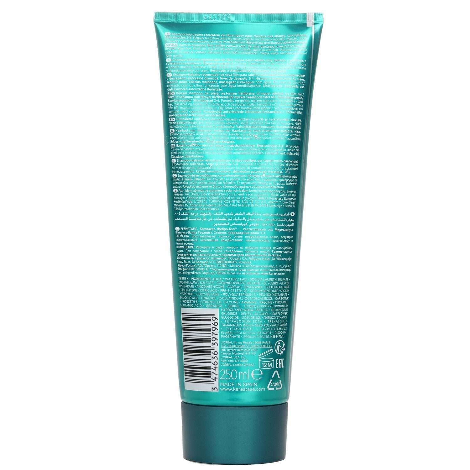 Resistance Bain Therapiste Balm-In-Shampoo Fiber Quality Renewal Care (For Very Damaged, Over-Processed Hair) by Kerastase - Image 3
