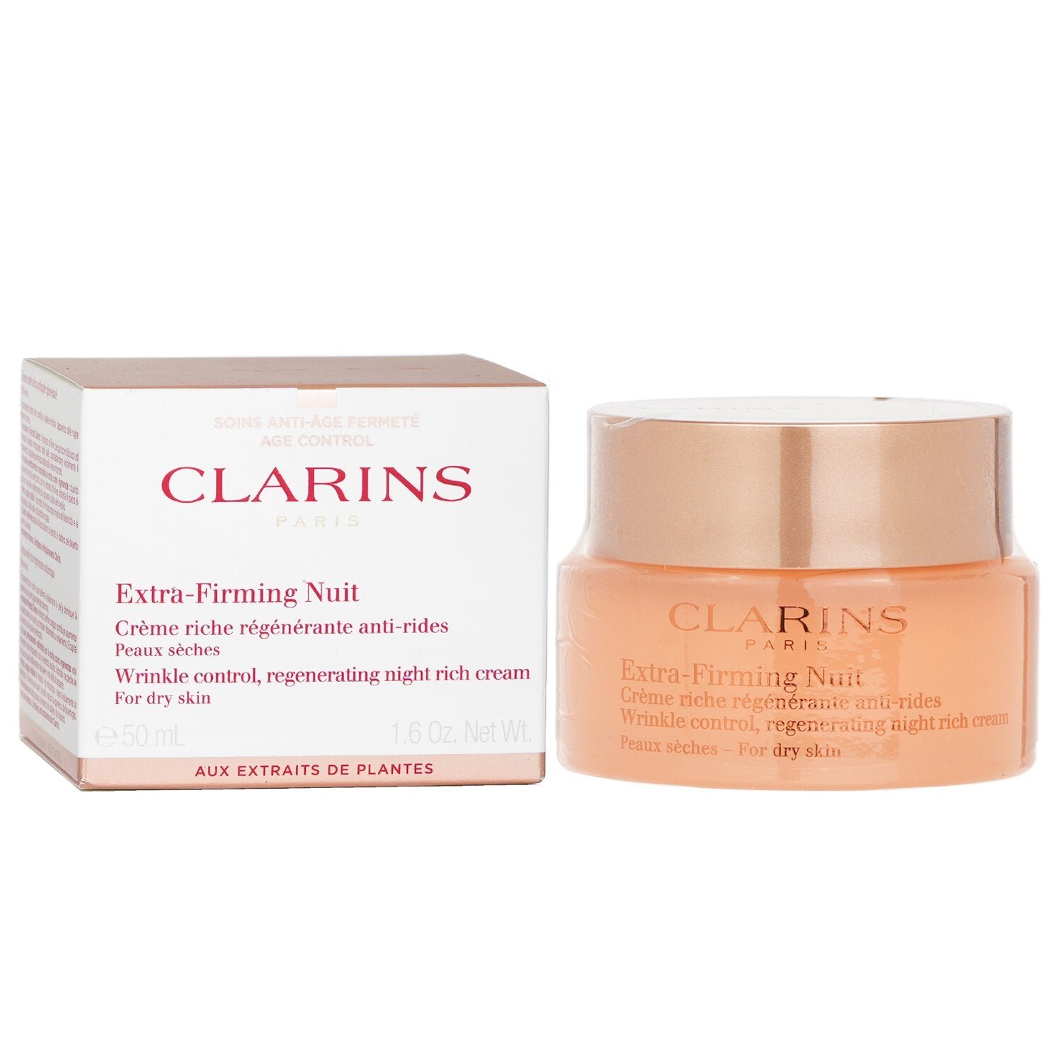 Extra-Firming Nuit Wrinkle Control, Regenerating Night Rich Cream - For Dry Skin by Clarins - Image 2