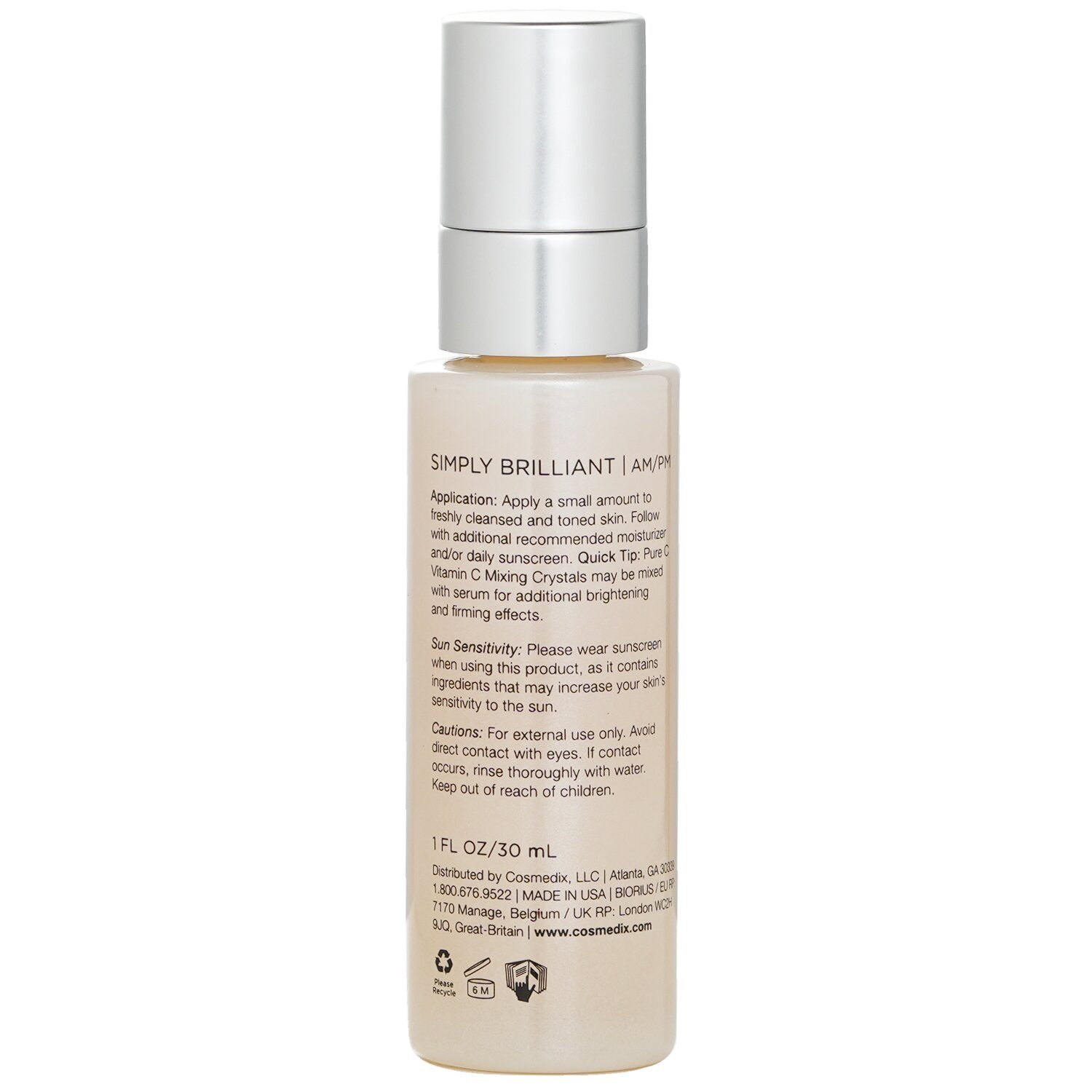Simply Brilliant 24/7 Brightening Serum by CosMedix - Image 3
