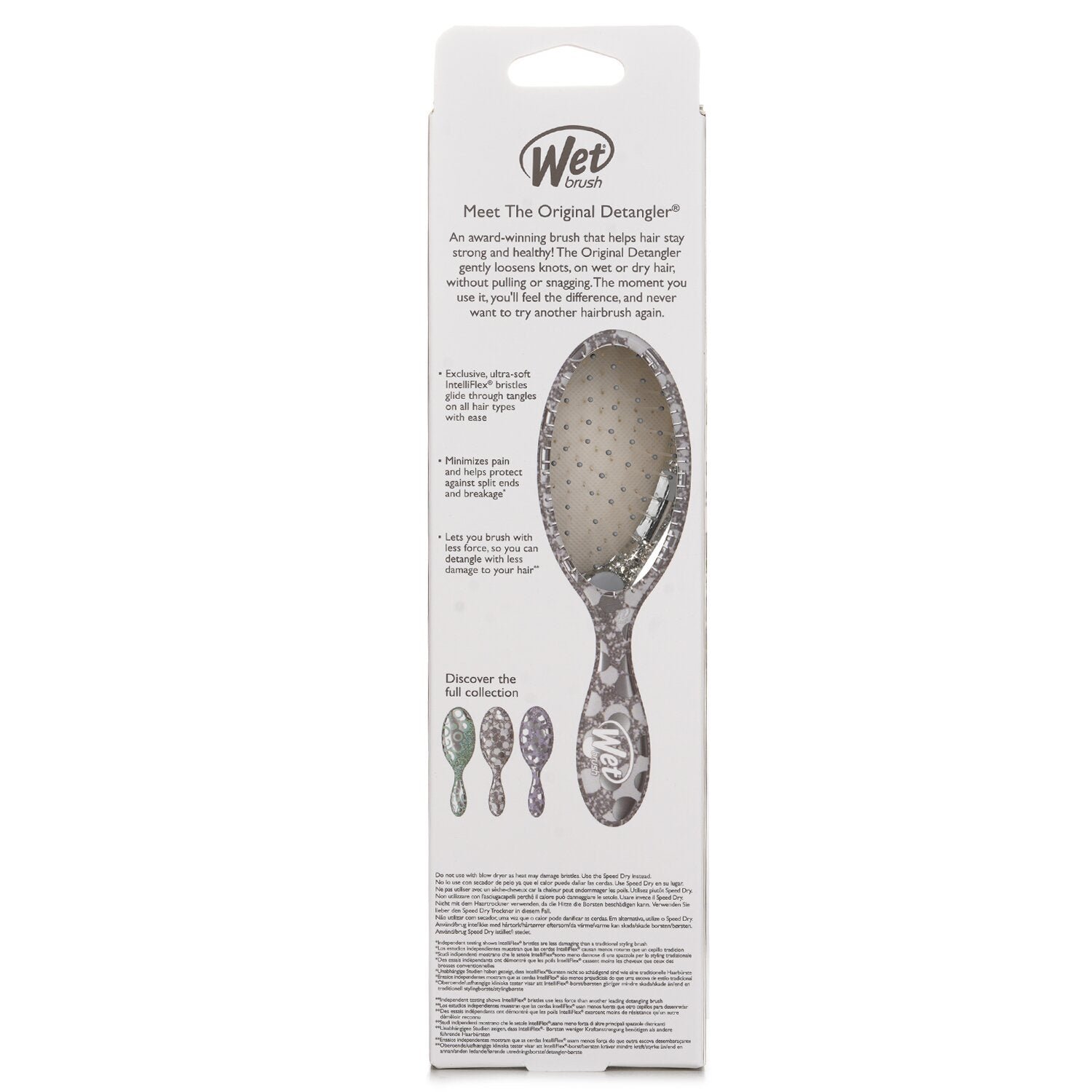 Original Detangler Groovy Disco Silver Hair Brush من Wet Brush - صورة 3