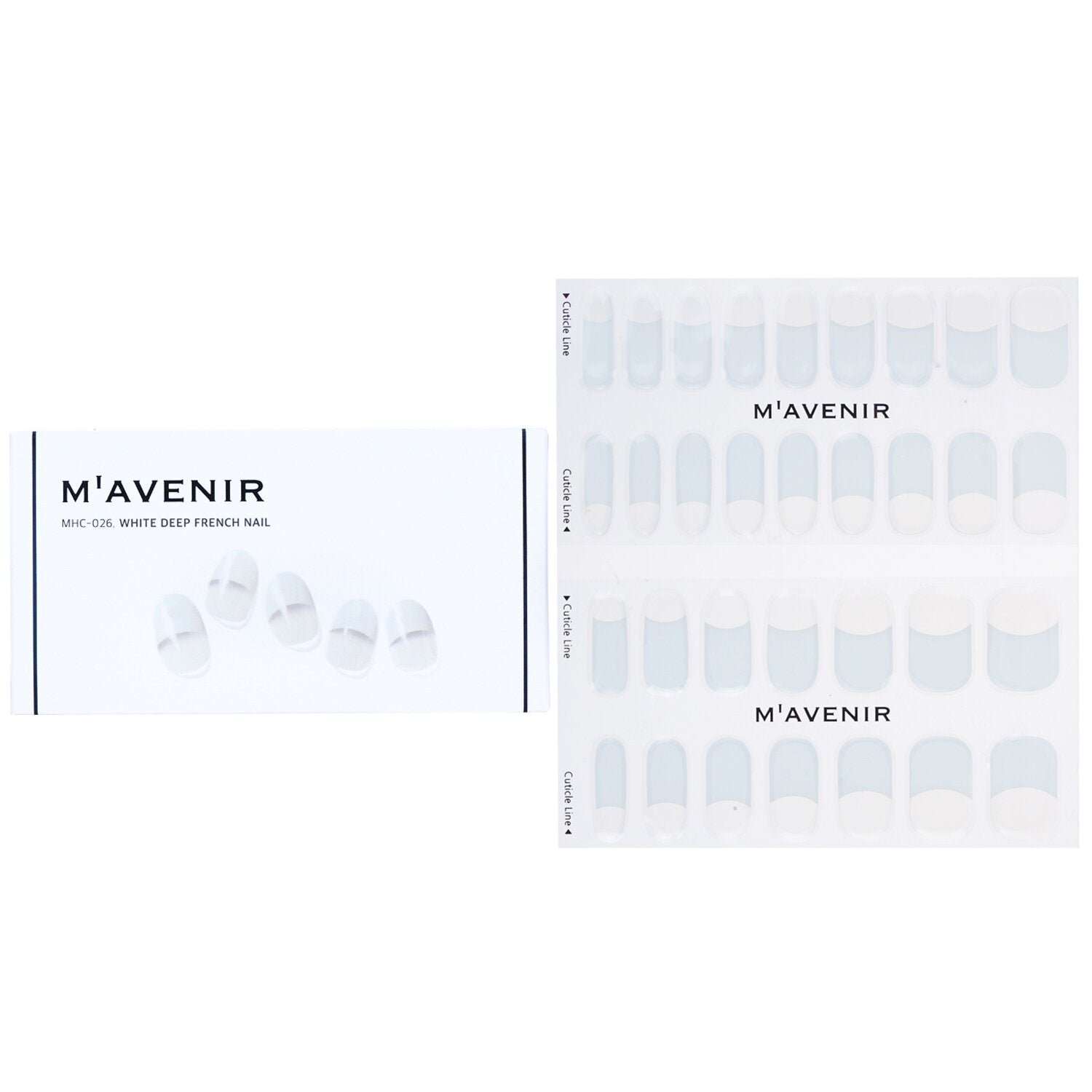 Nail Sticker (White) - # White Deep French Nail by Mavenir - Image 1