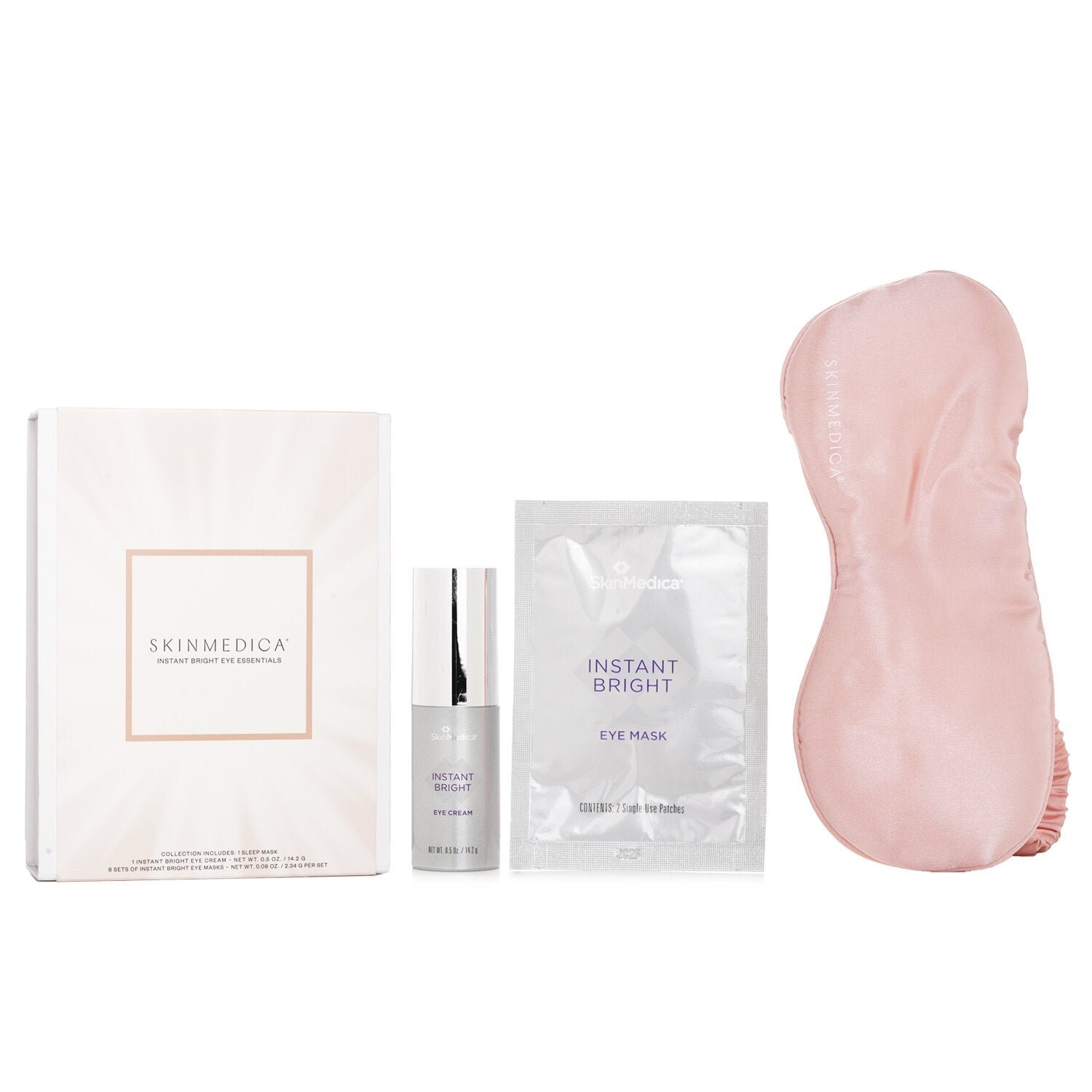 Instant Bright Eye Essentials Set: Instant Bright Eye Cream 14.2g + Instant Bright Eye Masks 6x2.34g + Sleep Mask 1pc by Skin Medica - Image 1