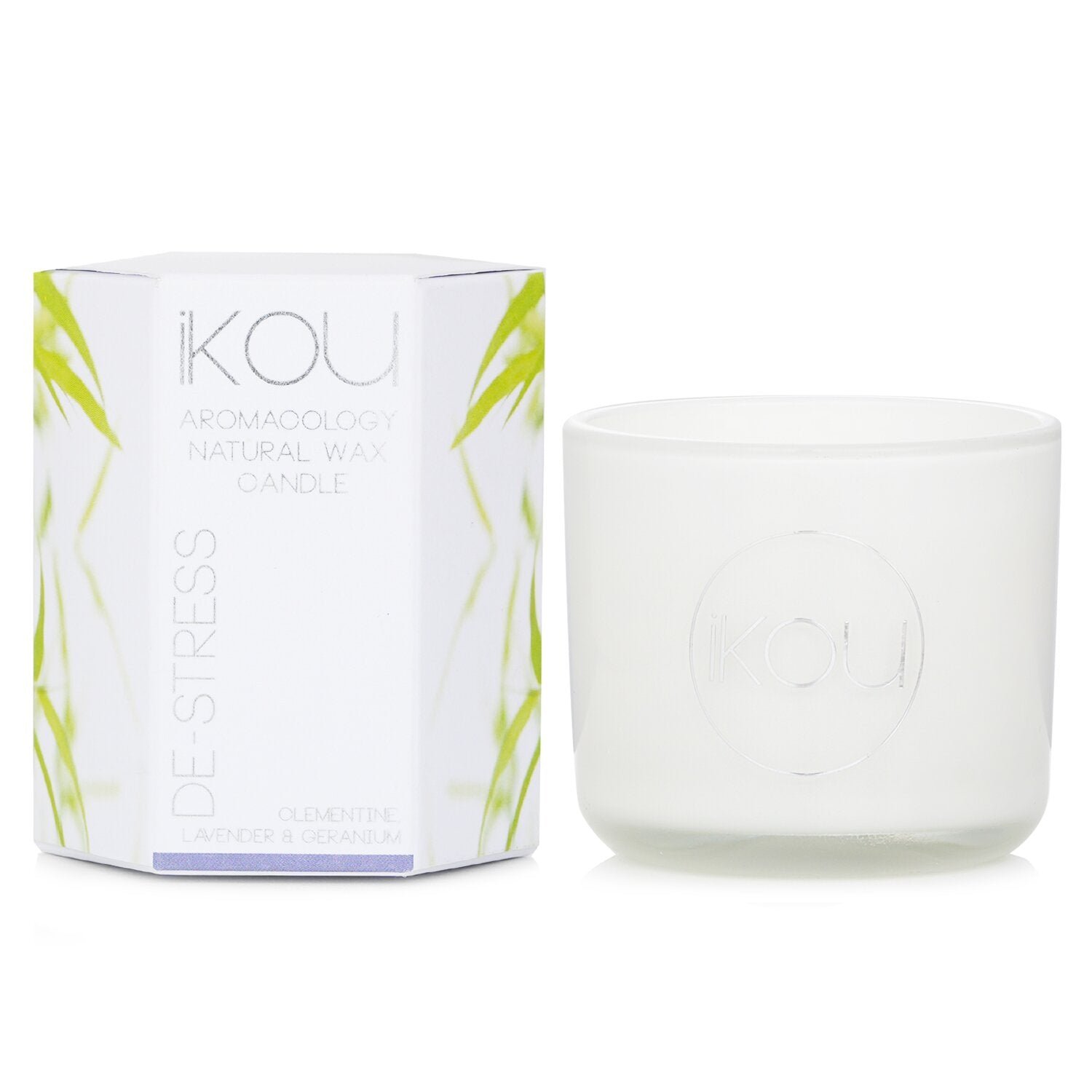 زجاجة شمع طبيعية Eco-Luxury Aromacology - De-Stress (الخزامى وإبرة الراعي) من iKOU - صورة 2