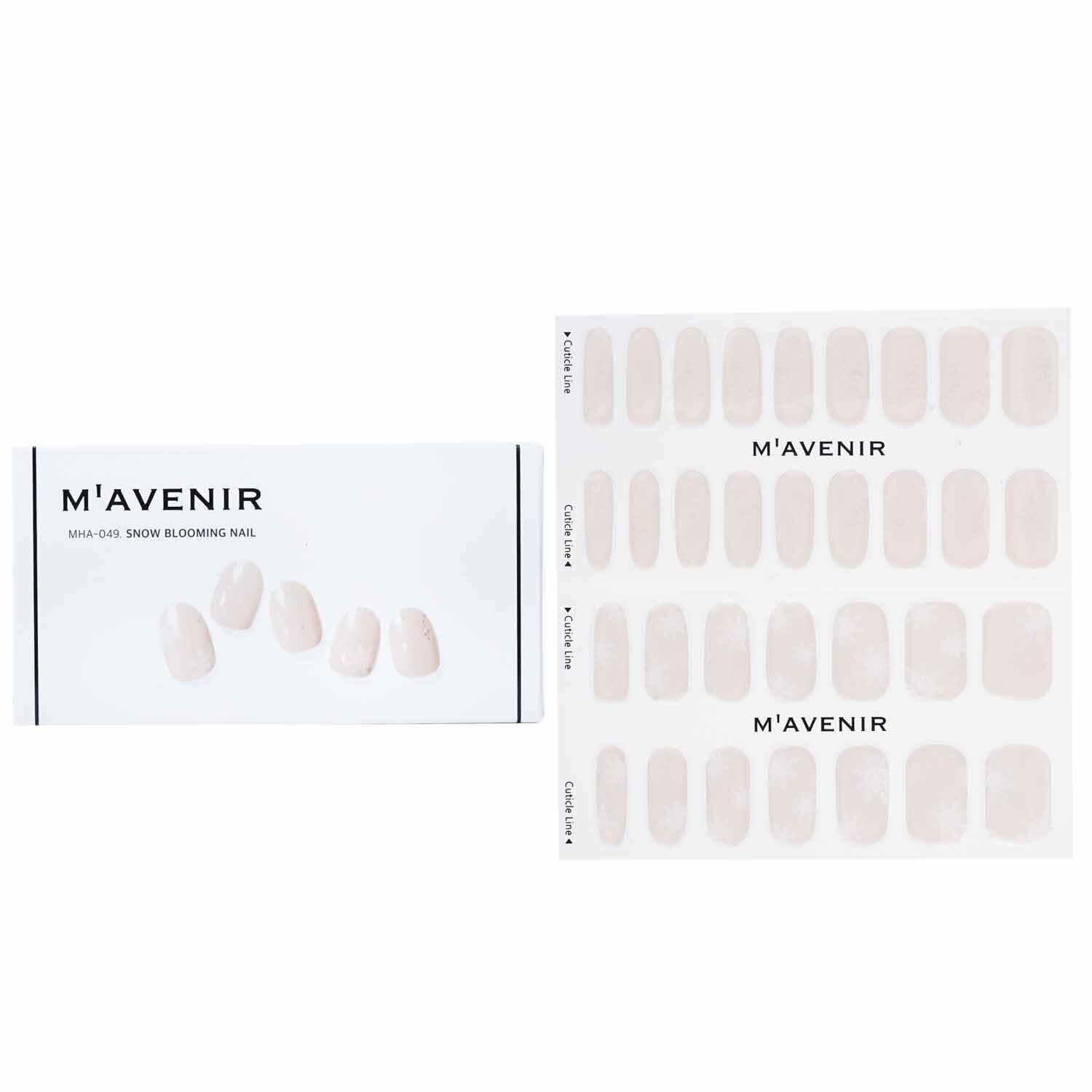 Nail Sticker (White) - # Snow Blooming Nail by Mavenir - Image 1
