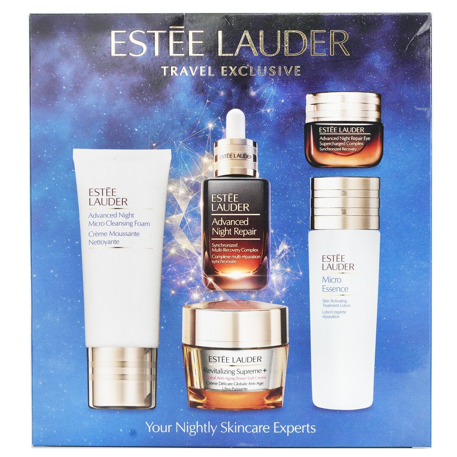 Your Nightly Skincare Experts: ANR 50ml+ Revitalizing Supreme+ Soft Cream 50ml+ Eye Supercharged 15ml+ Micro Cleans... by Estee Lauder - Image 3