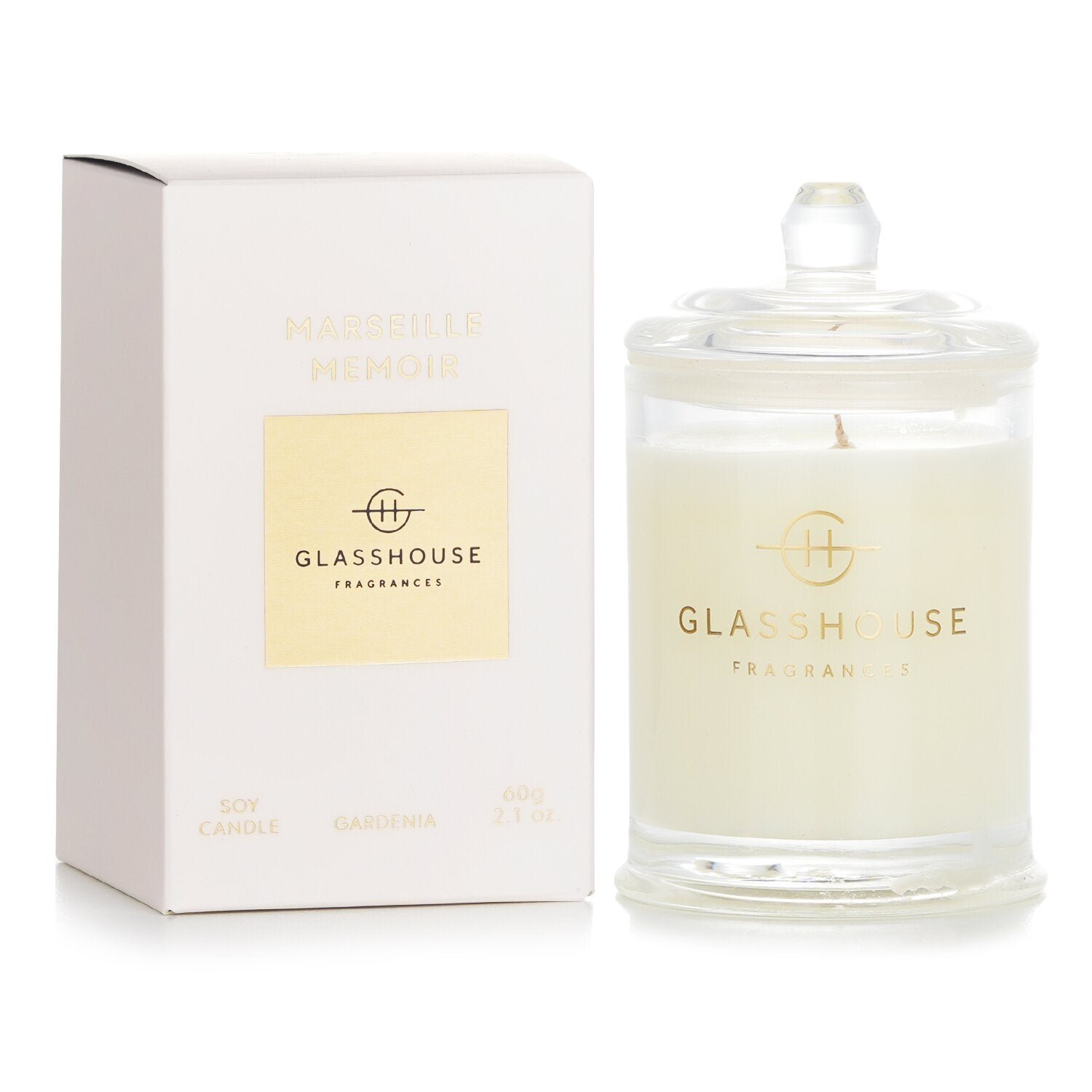 Triple Scented Soy Candle - Marseille Memoir (Gardenia) by Glasshouse - Image 2