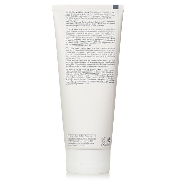 بلسم لإعطاء الشعر اللون وتجديده Dual Senses - # أشقر دافئ داكن 200ml/6.7oz من Goldwell - صورة 3