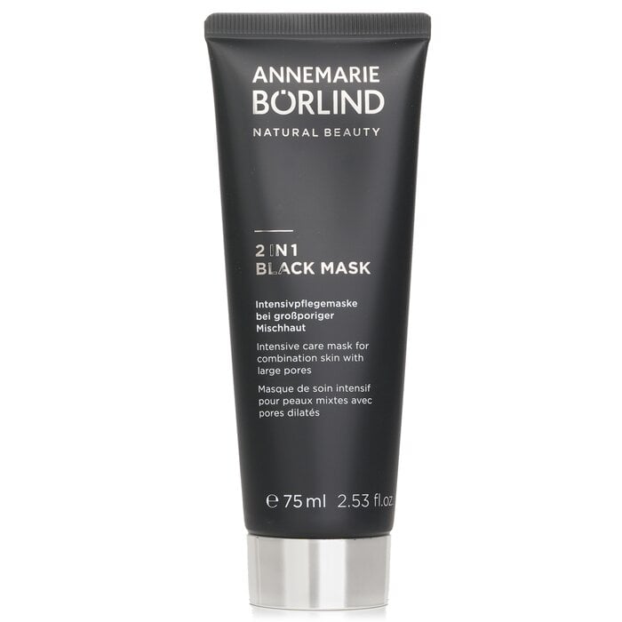 2 In 1 Black Mask - Intensive Care Mask For Combination Skin with Large Pores 75ml/2.53oz by Annemarie Borlind - Image 1