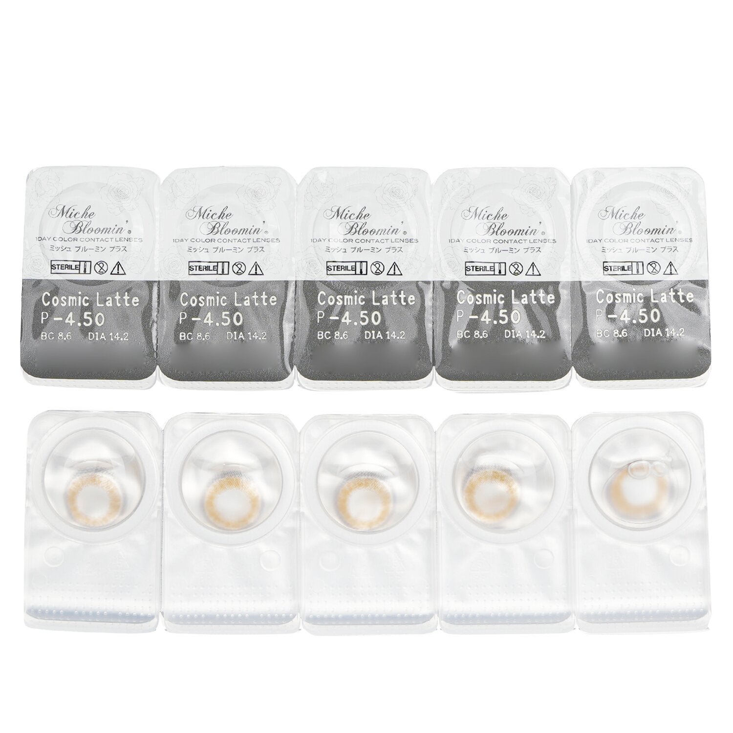 Iris Glow 1 Day Color Contact Lenses (502 Cosmic Latte) - - 4.50 by Miche Bloomin' - Image 2