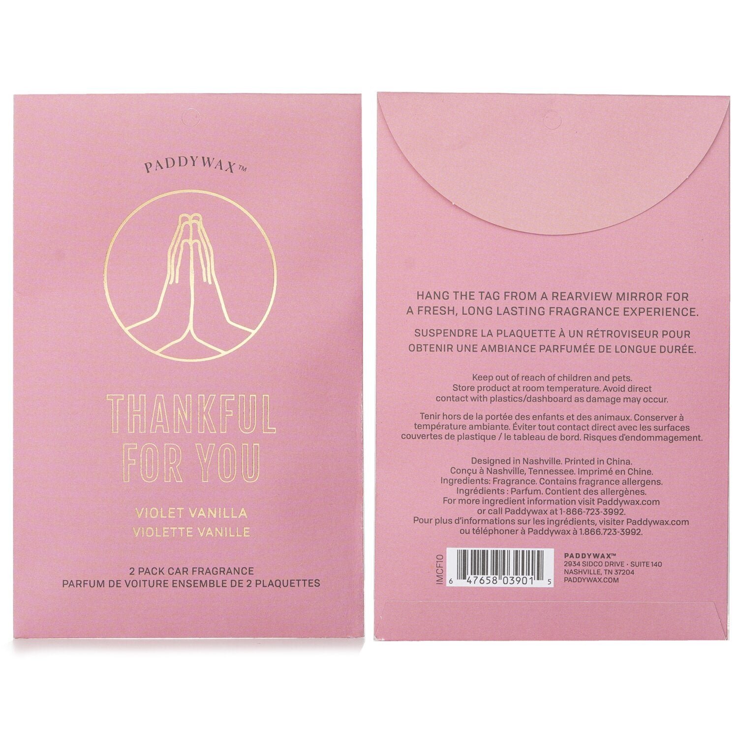 عطر السيارة الانطباعات - شاكرين لك من Paddywax - صورة 2
