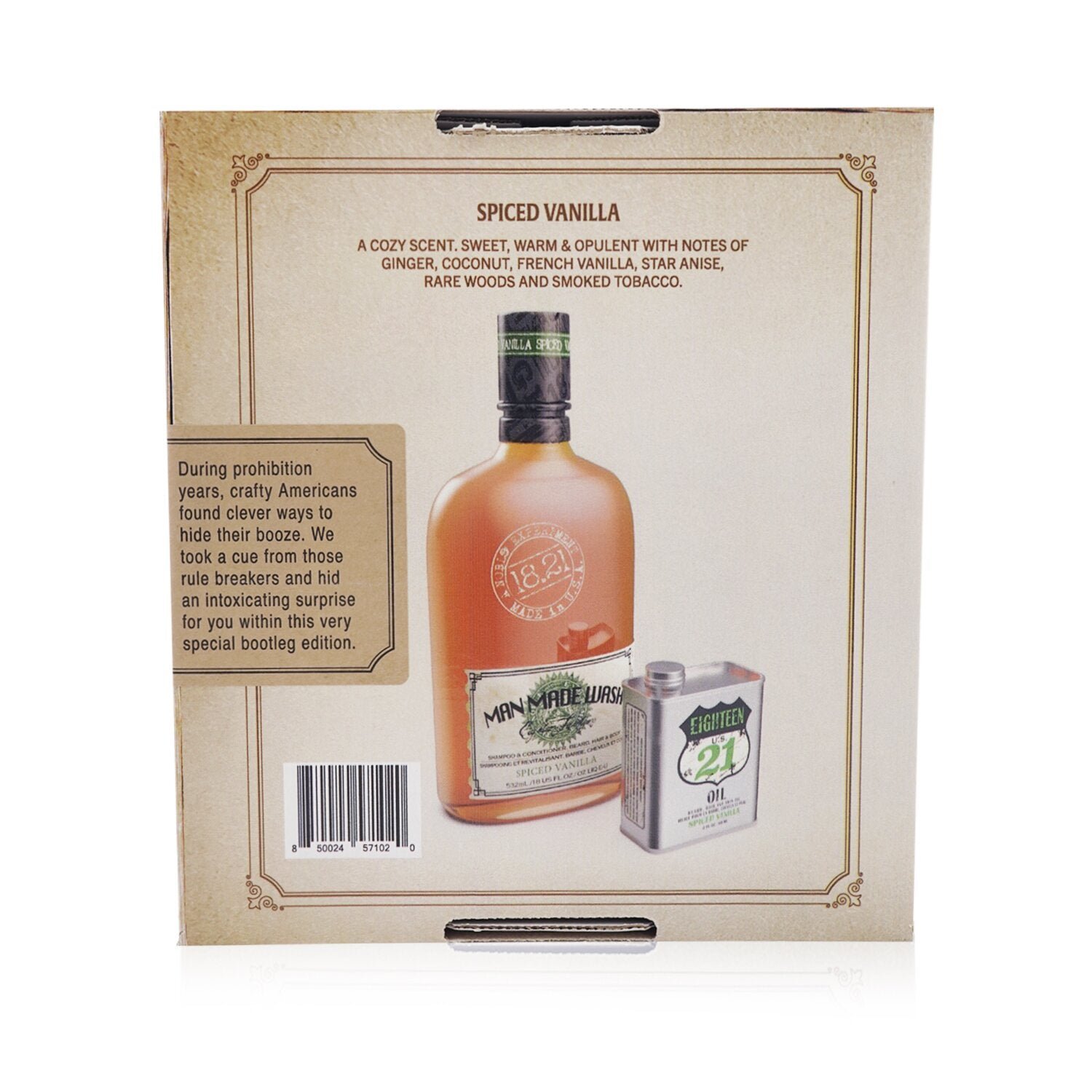 Book of Good Grooming Gift Set Volume 4: Spiced Vanilla (Wash 532ml + Oil 60ml) by 18.21 Man Made - Image 3