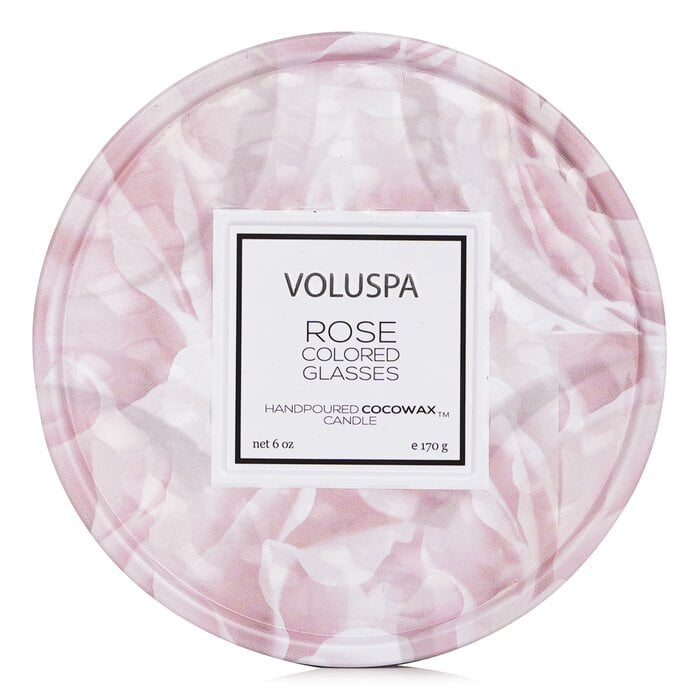 2 Wick Tin Candle - Rose Colored Glasses 170g/6oz by Voluspa - Image 1