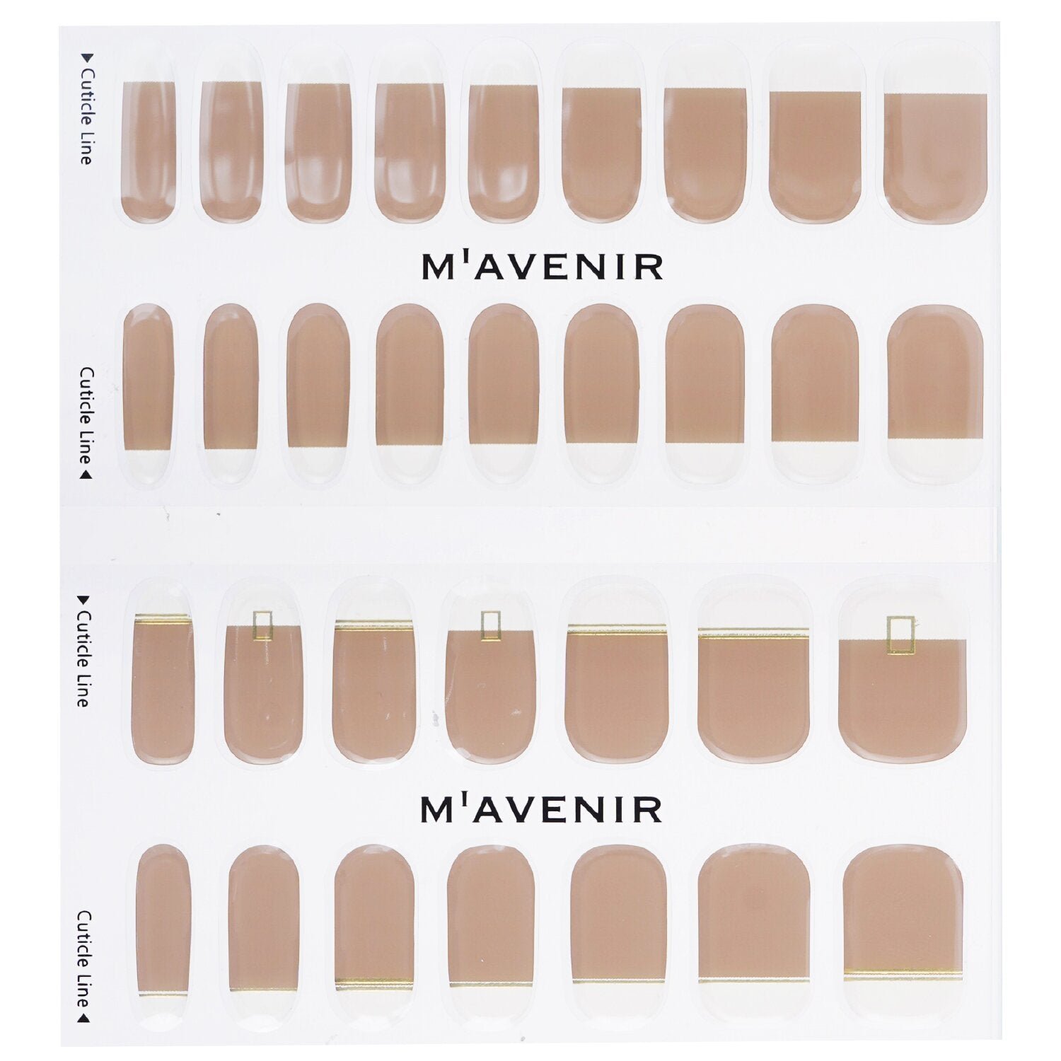 Nail Sticker (Brown) - # Gold Cafe Latte Nail by Mavenir - Image 2