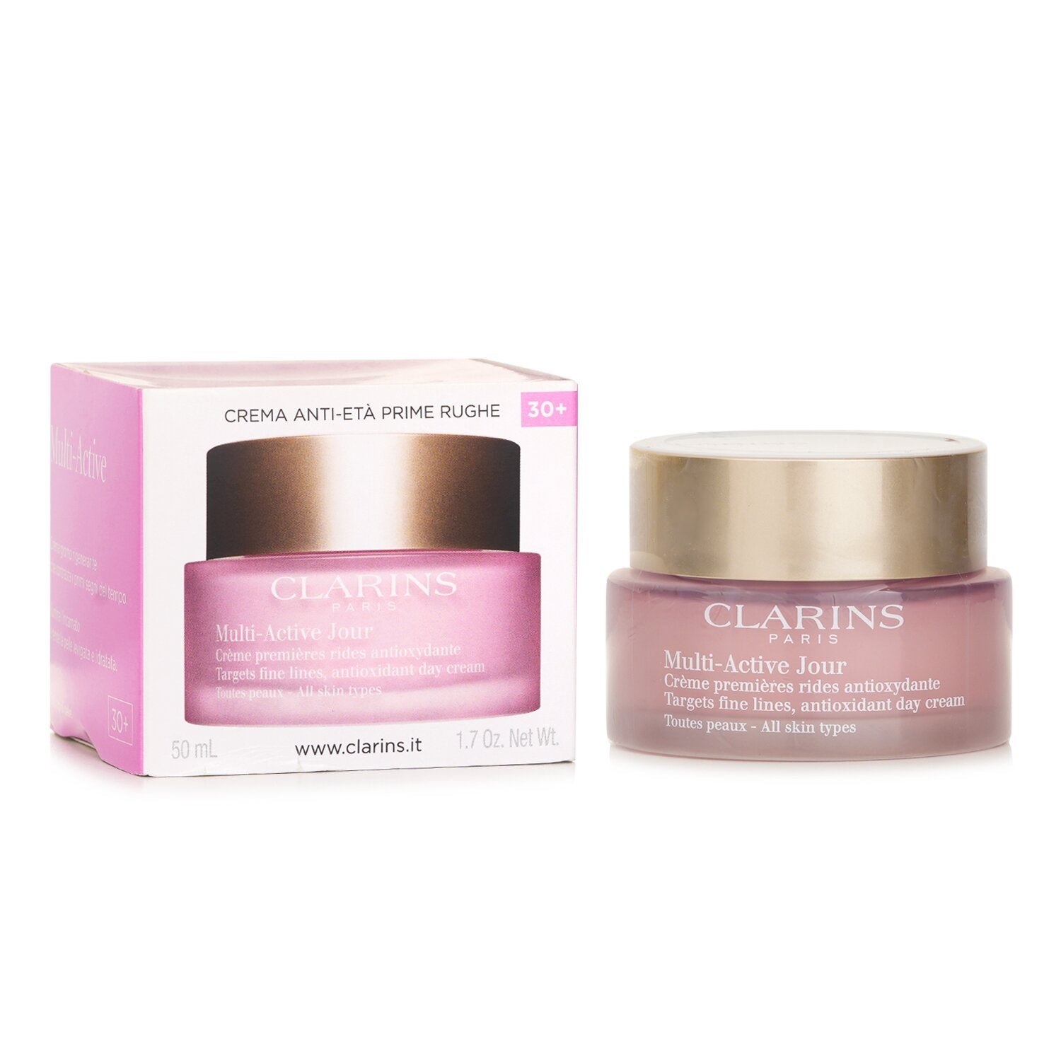 Multi-Active Day Targets Fine Lines Antioxidant Day Cream - For All Skin Types(Random Packaging) من Clarins - صورة 2