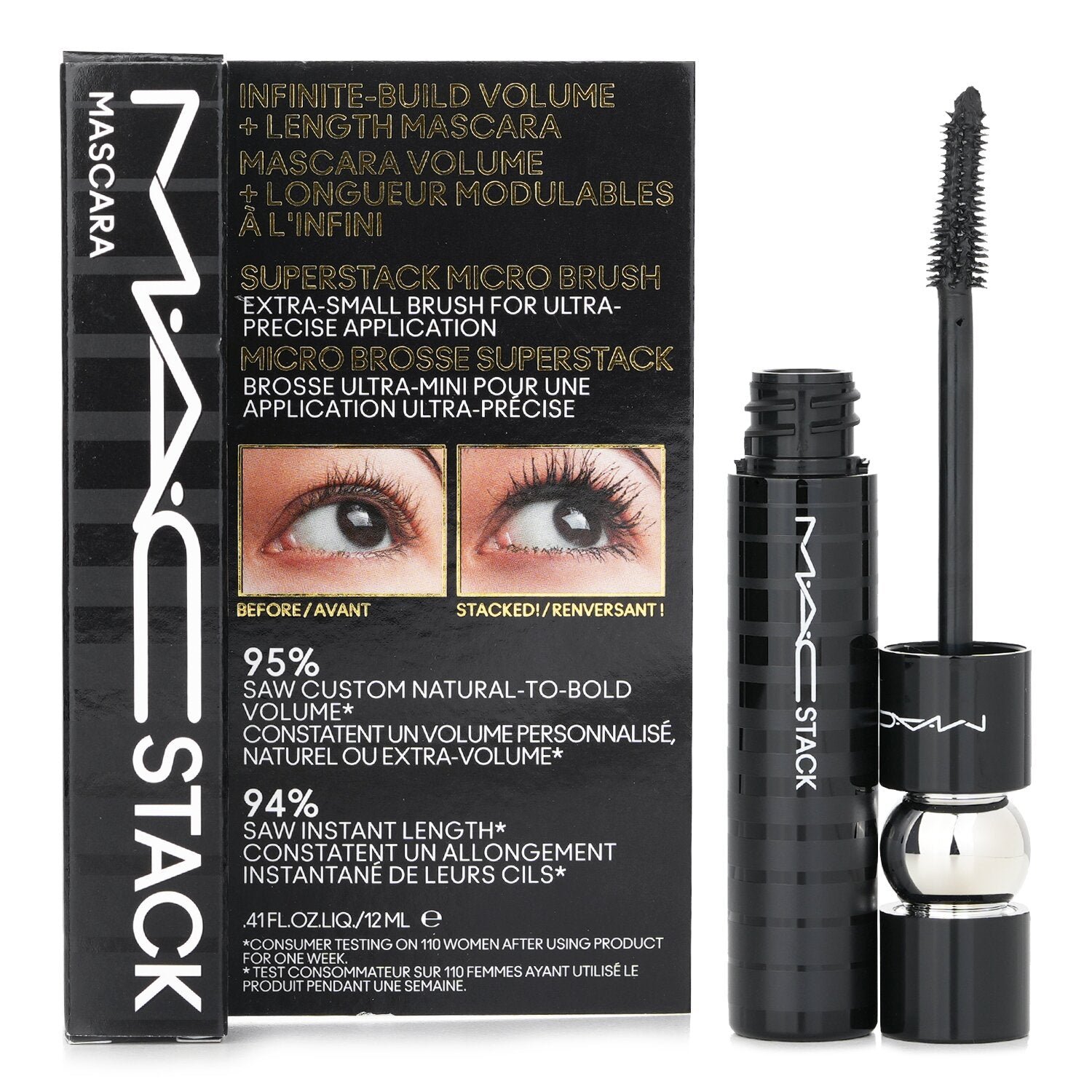 Stack Micro Mascara - # Black by MAC - Image 2