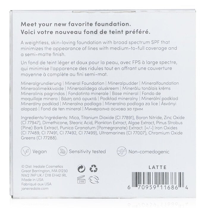 أساس معدني PurePressed SPF 20 - Latte 9.9g/0.35oz من Jane Iredale - صورة 3